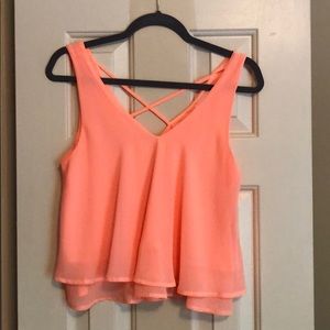 Peach spaghetti strap tank